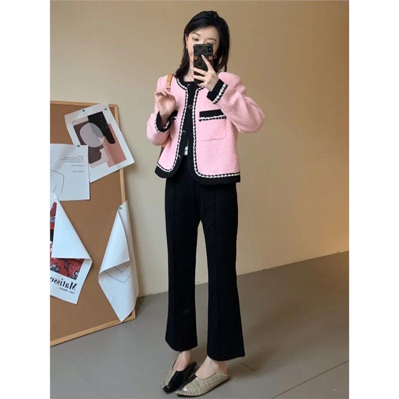 梨形身材黑色直筒微喇休闲裤女秋冬大码胖mm高腰显瘦垂感阔腿裤子,女装/女士精品,大码裤装,淘宝优惠券,粉丝福利购,淘宝优惠卷