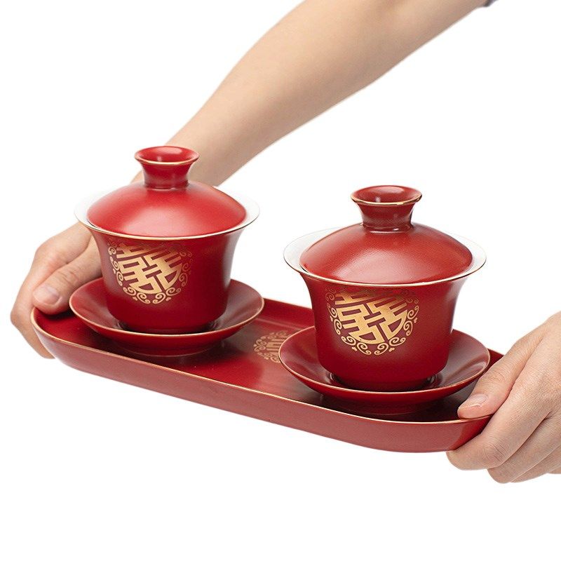 敬茶杯结婚喜碗套装敬酒茶杯改口对碗备婚用红碗一对碗筷红色婚礼,节庆用品/礼品,喜碗/敬茶杯,淘宝优惠券,粉丝福利购,淘宝优惠卷