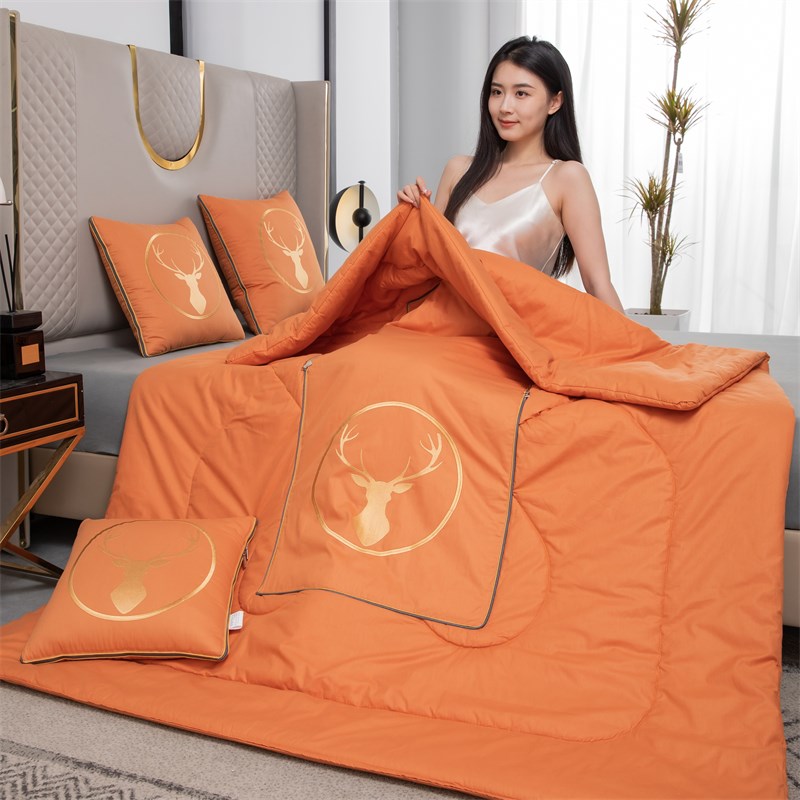 2米1长两用全棉纯棉抱枕被子车载靠垫沙发办公室午休空调被可机洗