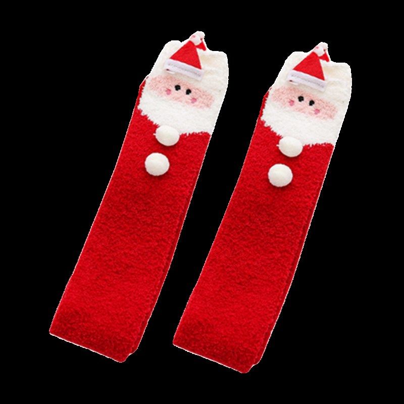 冬季长筒过膝袜子女耶诞袜珊瑚绒加厚保暖冬天可爱月子地板睡眠袜,女士内衣/男士内衣/家居服,长筒袜,淘宝优惠券,粉丝福利购,淘宝优惠卷
