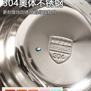 泡面碗304不锈钢大容量沥水汤碗方便面专用学生饭碗带盖泡面神器