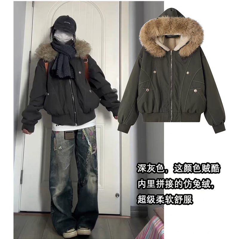 美式座山雕加厚棉服2025