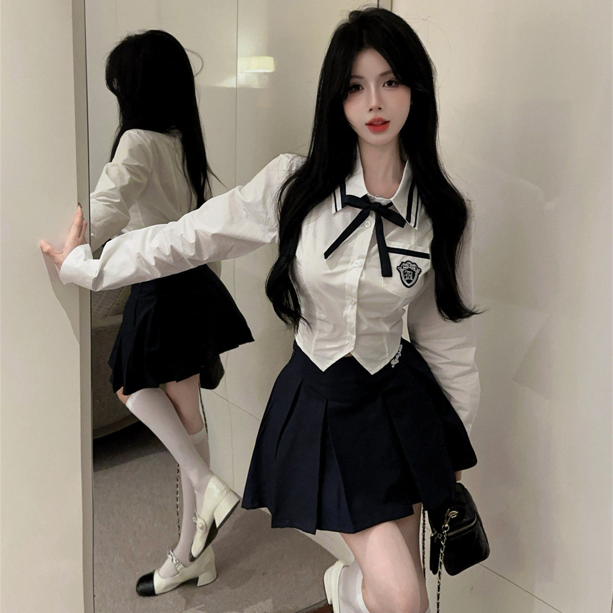 秋季学院风jk制服套装长