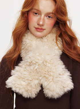 MDESIGN2025新款软乎乎毛绒围巾保暖围脖韩版女冬季毛毛围巾气质