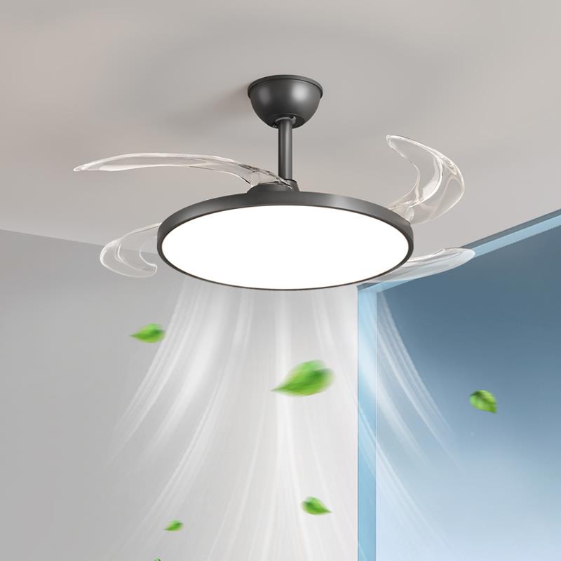 风扇吊灯气客厅现代简约风吸扇顶饭厅灯家用卧室大一体吊世雅扇灯