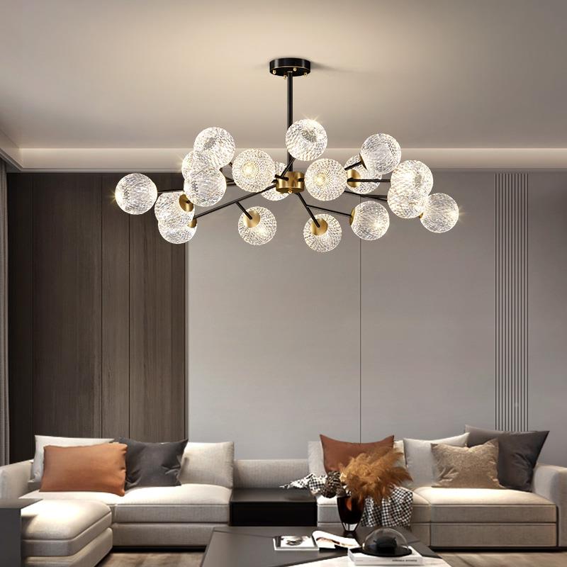 莎全铜帕客厅吊灯北欧轻奢灯魔豆子灯简现代分轻奢卧室餐厅约DD-1