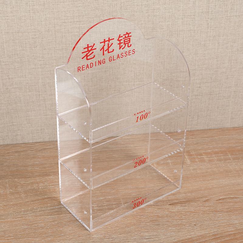 眼镜店银行柜区台眼镜架透明眼镜老民花镜展示架院社单位便医眼镜
