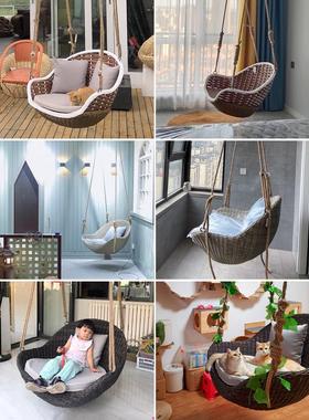 吊床篮兰藤椅内家用吊单人双人秋千室阳台Q-201808摇椅掉鸟巢吊懒