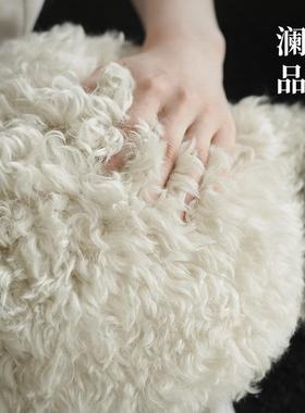 澜天品口腰然羊毛小猫抱枕YZ250071可爱毛绒猫咪枕客厅沙发靠进垫