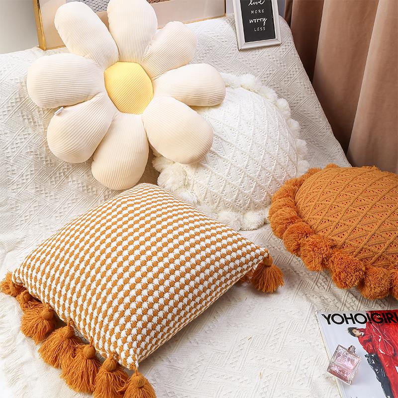 朵发 in沙s芯可爱GH-02花毛绒抱枕靠垫样板间抱枕套不含床头靠背