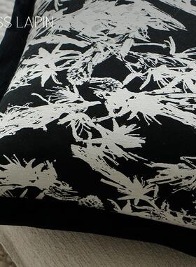 澜品 水墨侘枕寂民宿黑白抱 MIS腰SALFZ240063PIN 客厅靠垫靠包沙