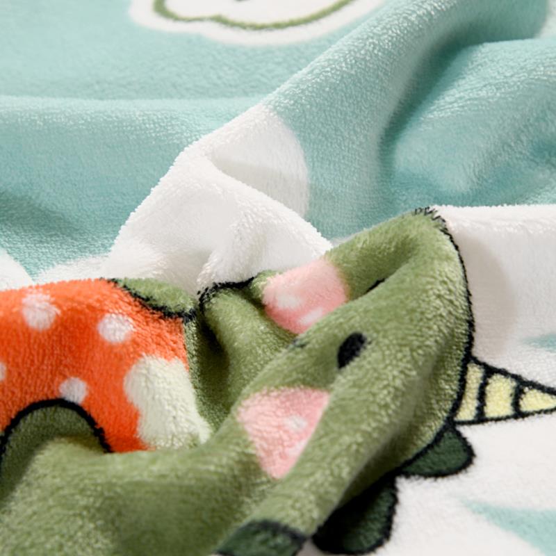 儿童DER珊瑚绒被套单件宝宝法兰绒幼儿1.2x园冬15加厚卡通毛绒被.