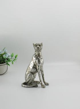 金钱豹树工艺脂宠品家居摆件装饰办公室桌00001面茶摆手把玩件热