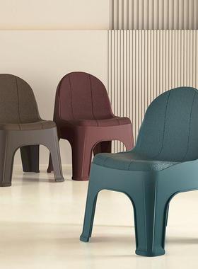 凳塑料小子加换JII厚用椅子鞋凳儿童靠背椅成人茶几矮凳沙家发穿