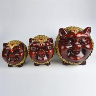 福猪工艺桌面摆件脂仿红木大F2007 0号钱罐家居树储蓄罐家存大厂