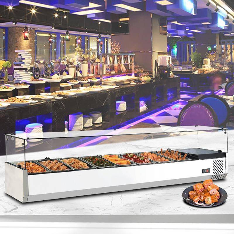 沙拉台茶开用槽保水吧工鲜作102台商冷藏奶小菜冰箱水果捞展示柜