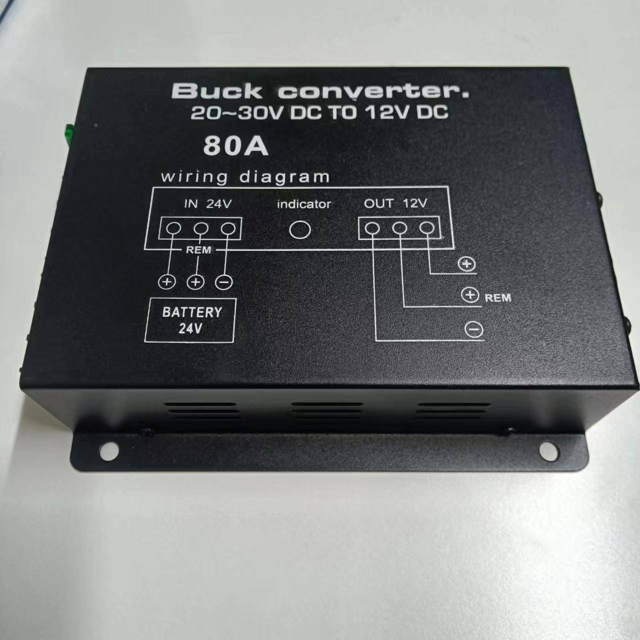 货车变压大功压率降压24器V转12V带记5忆PMC稳电源音响80A8A