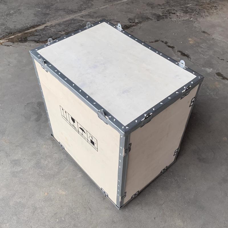 DT636东莞钢带流可拆卸免熏蒸物打包钢边卡扣出箱货拼木装式木框