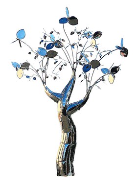 定制大型不锈钢大树雕塑户外园林金属铁艺镂空创意抽象艺术品摆件