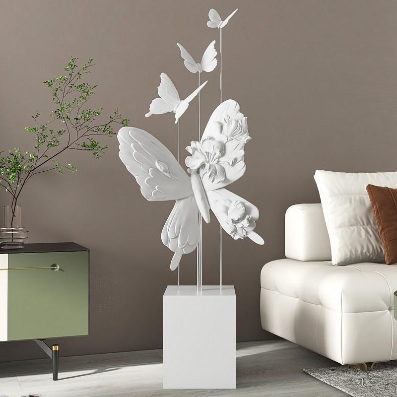 蝴蝶客厅大型落地摆件家居饰品电视柜沙发旁轻奢玄关乔迁新居礼品