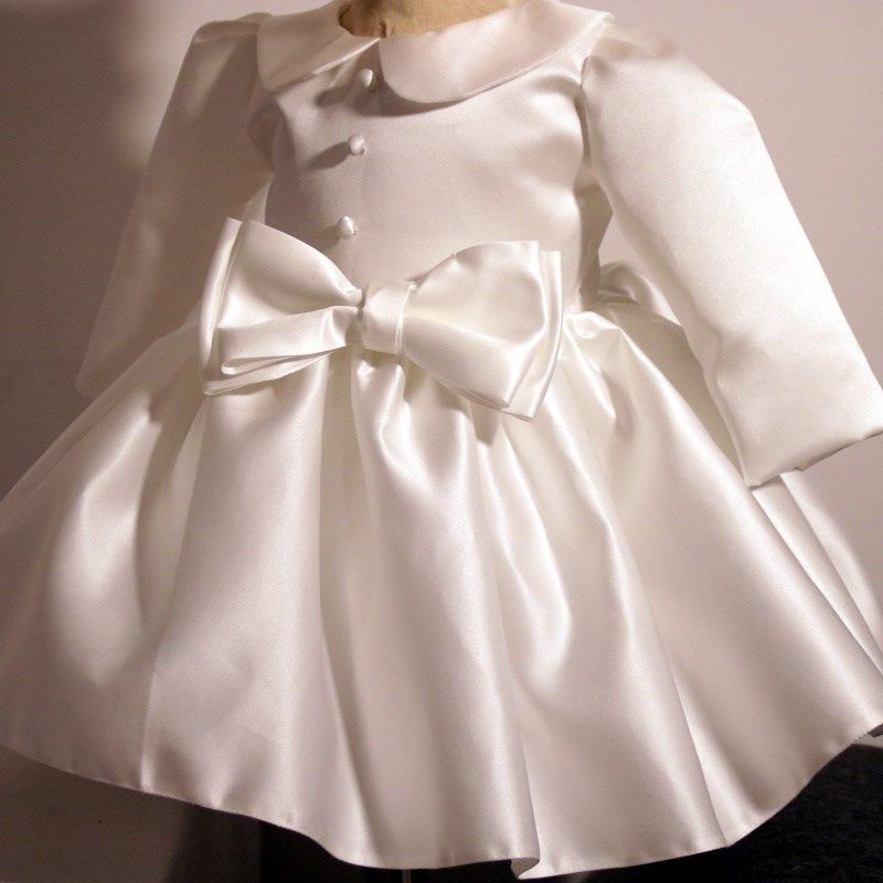 儿童礼服日常公主裙女童舞台生日宴会礼服秋冬一周岁长袖花童婚纱