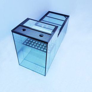 双层干湿盒抽屉底滤缸沉淀仓超白鱼缸底过滤大中小型客厅定制定做