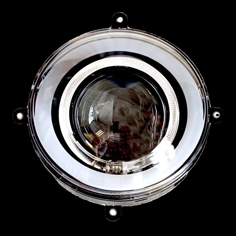 九羊电动车大灯大牛N7gt车灯总成LED激光透镜天使恶魔眼APP新国标