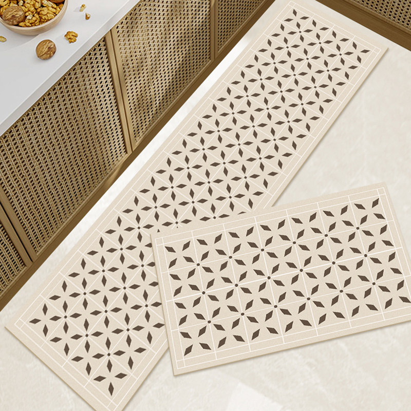 科技皮厨房防污地垫可擦免洗长条l 型地毯吸水垫厨房吸油地垫防滑