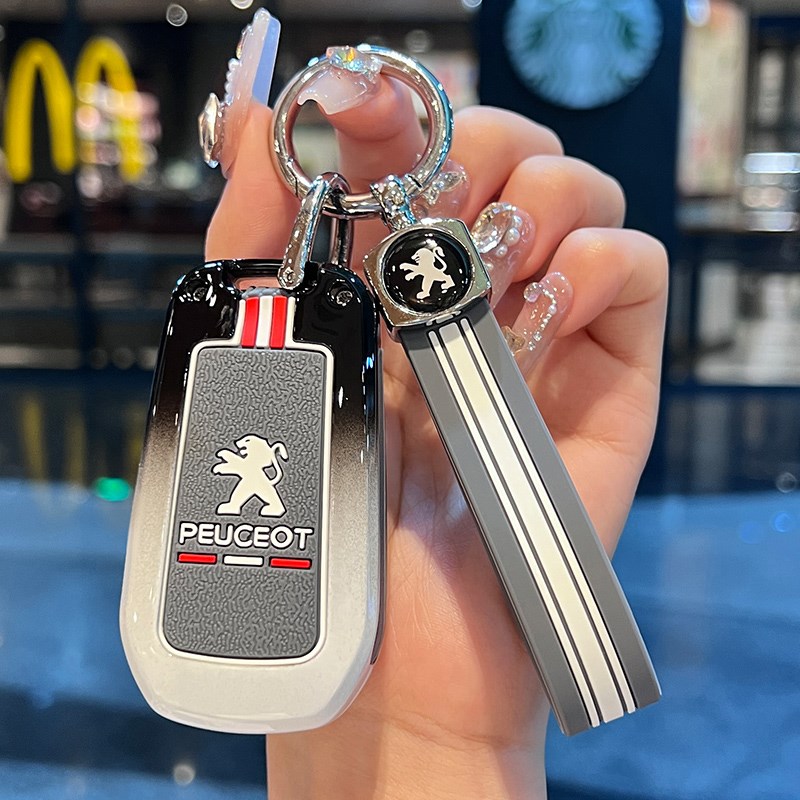 东风标致308钥匙套4008新408/508L女标志3008/5008/e2008车包扣壳