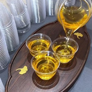 一次性品茶杯试饮杯子功夫茶艺品尝杯小号酒水杯硬航空杯定制LOGO