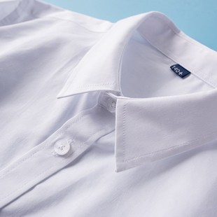 薄款 男童纯棉夏季 白色校服大童加肥宽松儿童白衬衣 白衬衫 胖童短袖