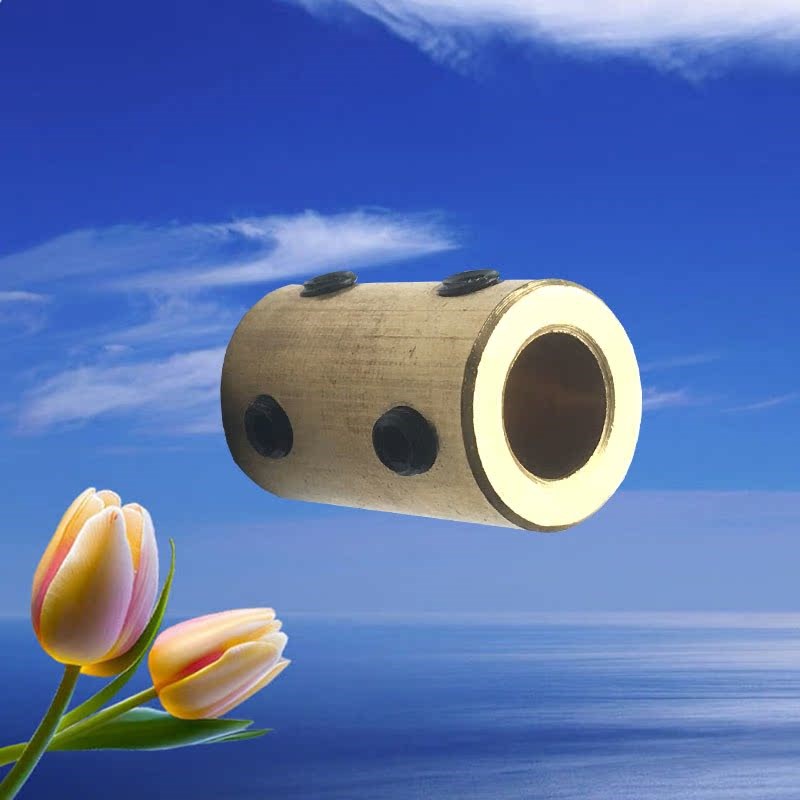 小电机转接头 电机刚性联轴器 铜柱黄铜联轴器 DIY传动连接配件