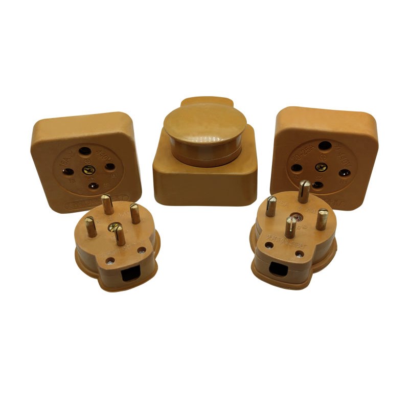 振华三相四线16A25A32A60A孔芯眼380V公母玻璃钢工业插头插座园脚