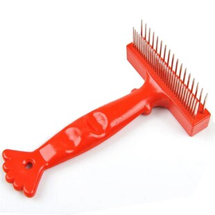 宠物钉耙梳子排梳阿拉斯加绒狗去浮毛长毛边牧梳毛神器大型犬针梳