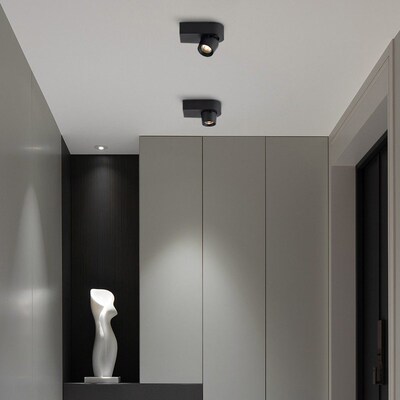 北欧明装射灯多头可调角度家用餐厅背景墙衣帽间商用吸顶式小射灯