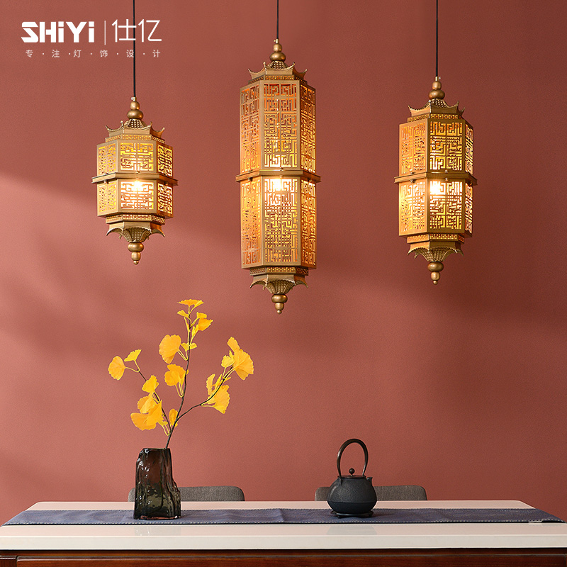 新中式小吊灯设计师中国风过道酒店吧台玄关灯具中式禅意茶室吊灯