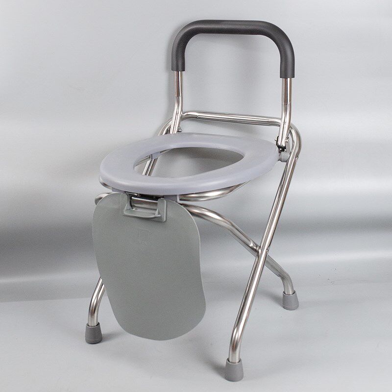 坐便椅老人孕妇通用不锈钢38厘米k2型号带防滑背靠助便器江门工厂