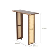 无意黑胡桃木玄关桌靠墙实木极窄长条桌新中式 供桌供台入户高端