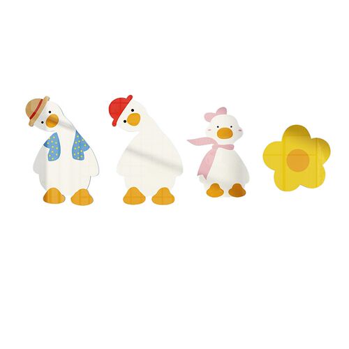 卫生间布置墙面装饰幼儿园厕所浴室洗漱台环创主题画半成品鸭贴纸