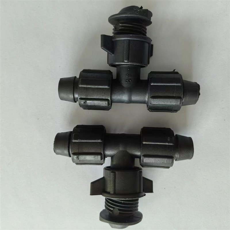 2024款软带PE管16滴灌三通接头滴灌开关滴灌带打孔器小三通配件