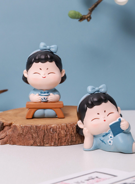 古风旗袍唐仕女客厅桌面摆件中式国潮家居装饰品创意车载工位治愈