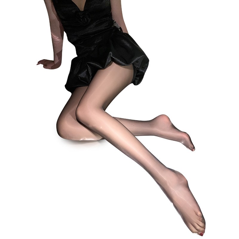 果冻丝袜 极光袜女薄款夏季无缝裆油亮连裤袜性感御姐马油袜