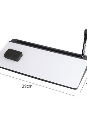 桌面小白板深灰色白板黑板玻璃小白板办公备注收纳白板可擦写