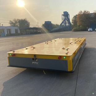 横移斜行舵轮电动平板车型材运输物料搬运包胶轮万向移动平台车