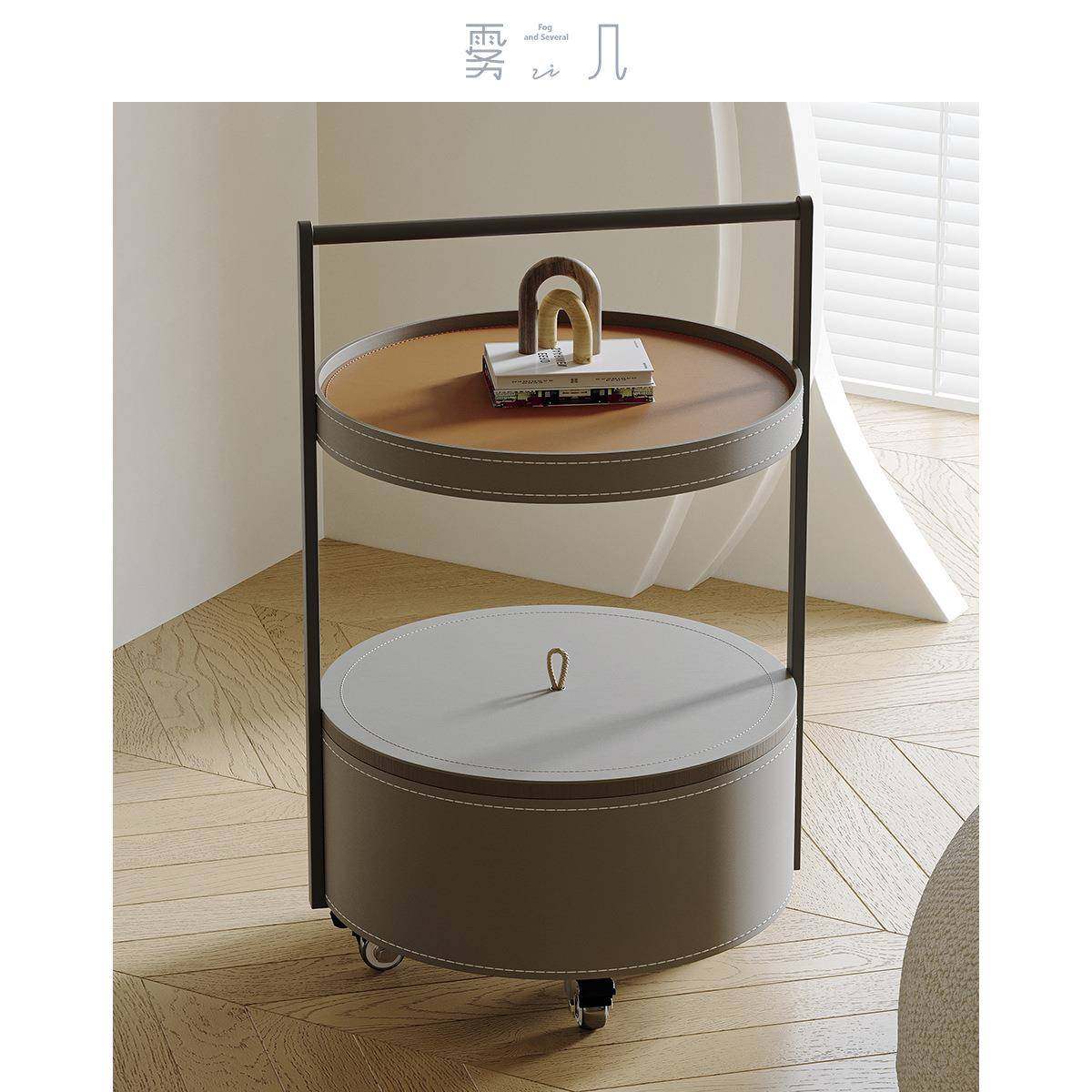 WXKY686B意式马鞍皮沙发边几可移动客厅阳台储物角几设计师高级感,节庆用品/礼品,新娘配件,淘宝优惠券,粉丝福利购,淘宝优惠卷