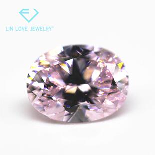 9A品质蛋形浅粉红小蛋形2-6mm锆石裸石人造钻石合成碎钻CZ