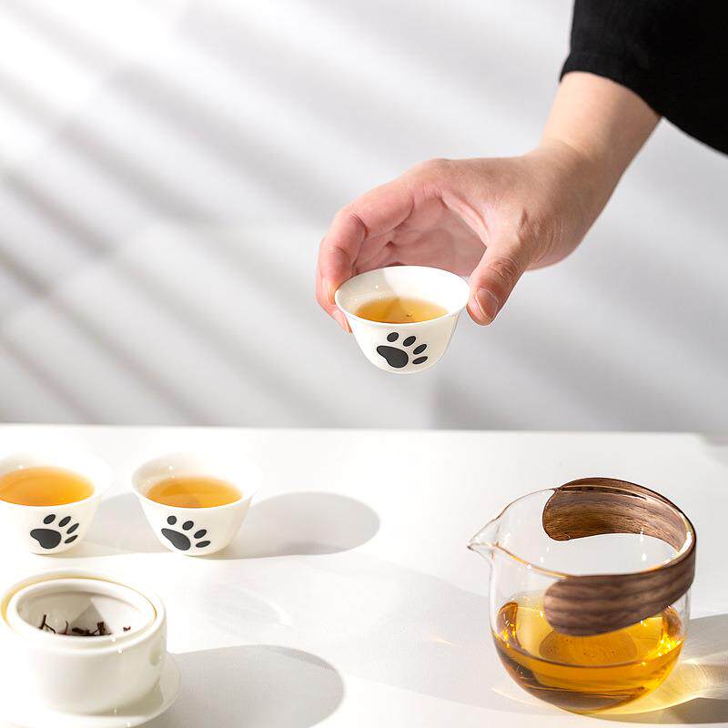 熊猫便携式旅行单人茶具套装快客杯创意一壶三杯陶瓷泡茶壶茶杯