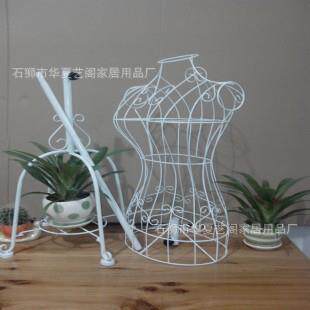 多功能可放花盆架服装展示道具铁艺模特架女人体模特