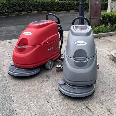 cleanwill克力威手推式电瓶洗地机XD20WE工业厂房车库地面清洗机