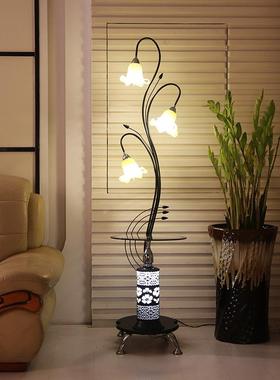 北欧简约落地灯创意温馨铁艺led灯茶几台灯卧室客厅餐厅落地灯